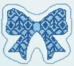 KCN Designers - Damask Bow in Blue